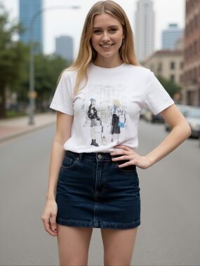 DKNY Graphic Tee - MSRP $69.00 (2 Sizes Available) NWT